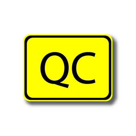 Ergomat 12in x 9in RECTANGLE SIGNS - QC DSV-SIGN 108 #2130 -UEN